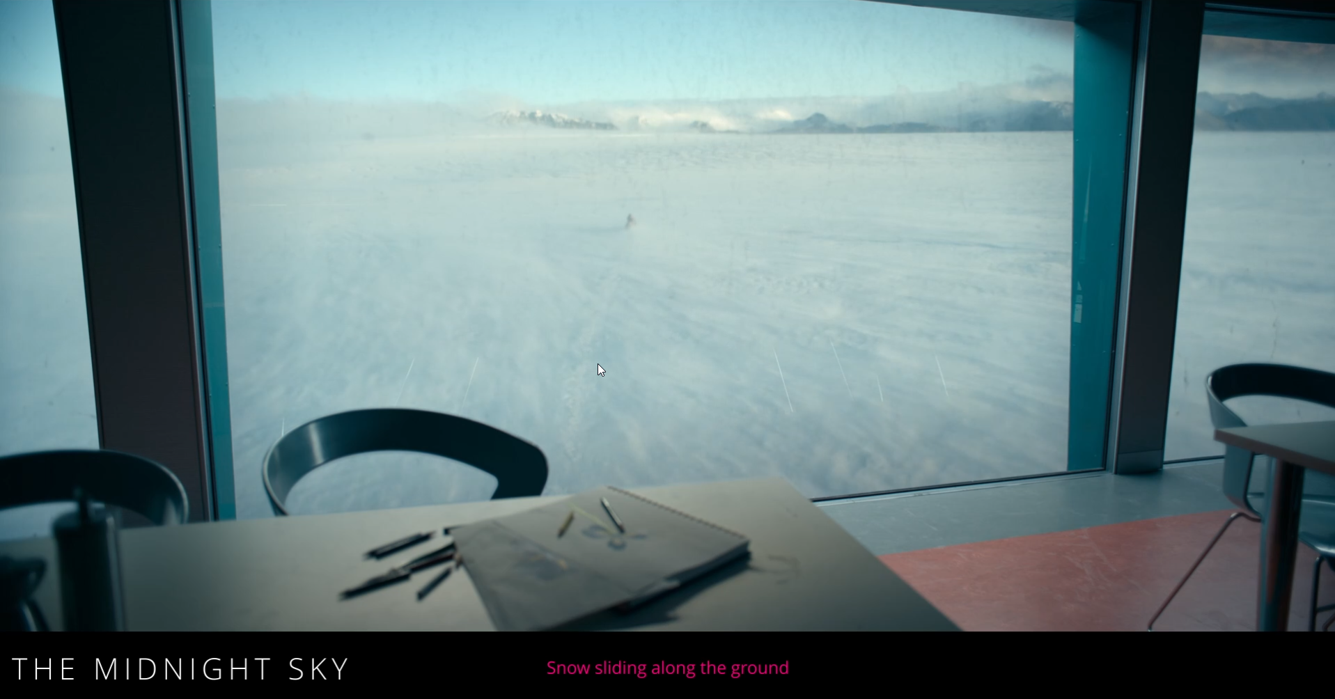 Neige rampante au sol - The Midnight Sky