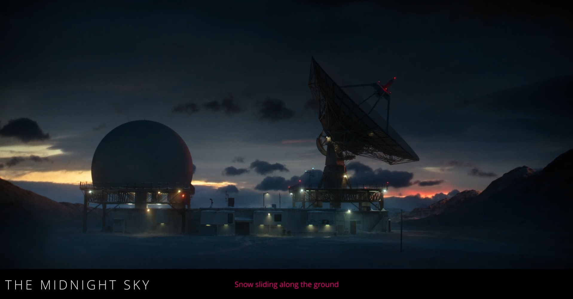 Neige rampante au sol - The Midnight Sky